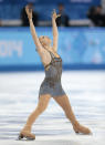 Adelina Sotnikova of Russia competes in the women's free skate figure skating finals at the Iceberg Skating Palace during the 2014 Winter Olympics, Thursday, Feb. 20, 2014, in Sochi, Russia. (AP Photo/Ivan Sekretarev)