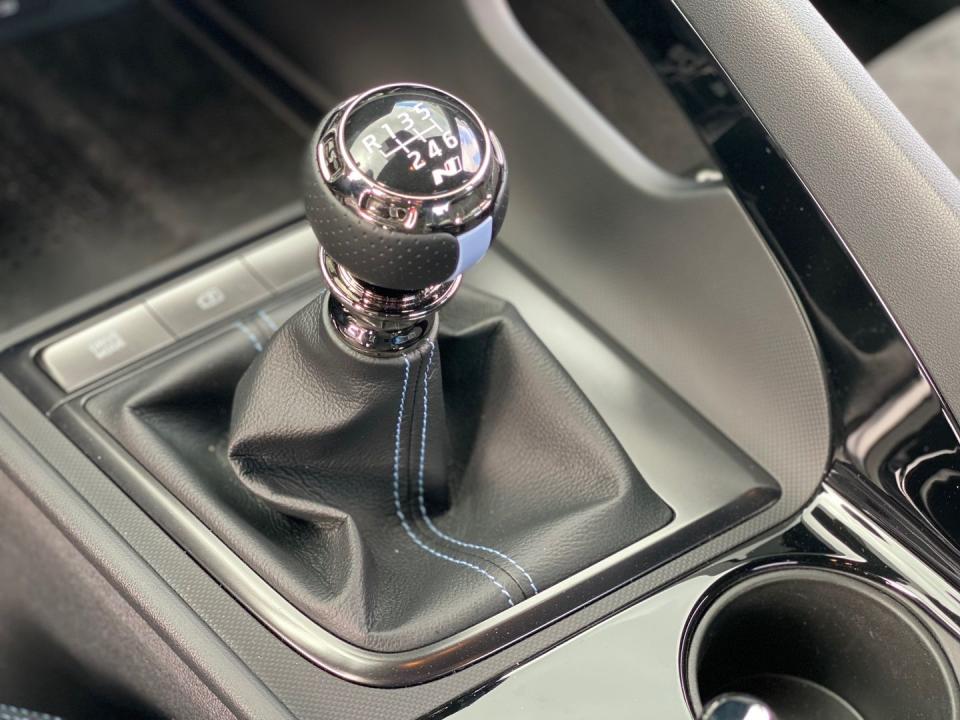 close up of a gearshifter