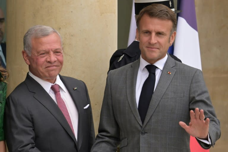 The French president and the king of Jordan called for a ceasefire in Gaza (Bertrand GUAY)