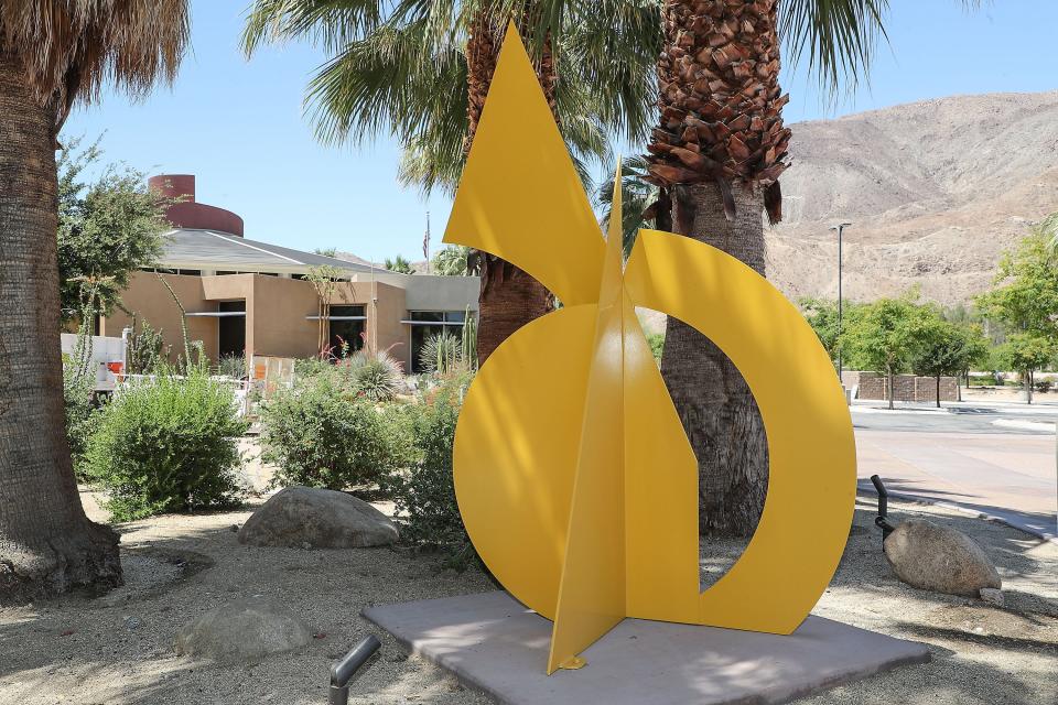 "MA IV" by Betty Gold in the Faye Sarkowsky Sculpture Garden at The Galen in Palm Desert, May 17, 2021.  