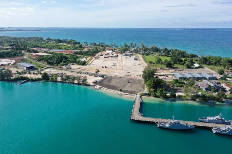 美軍撥款2500萬美元整修巴布亞紐幾內亞的隆布魯姆海軍基地(Lombrum Naval Base)。   圖：翻攝澳洲政府國防網