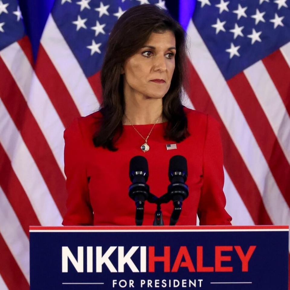 Nikki Haley during her run for the Republican presidential nomination, in Charleston, South Carolina, on March 6