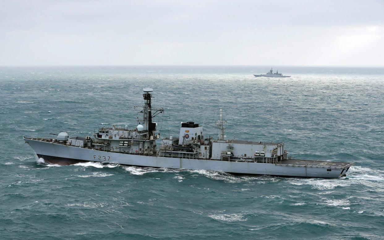 HMS Westminster escorted Russian ships through the English Channel - FRPU (E) Royal Navy