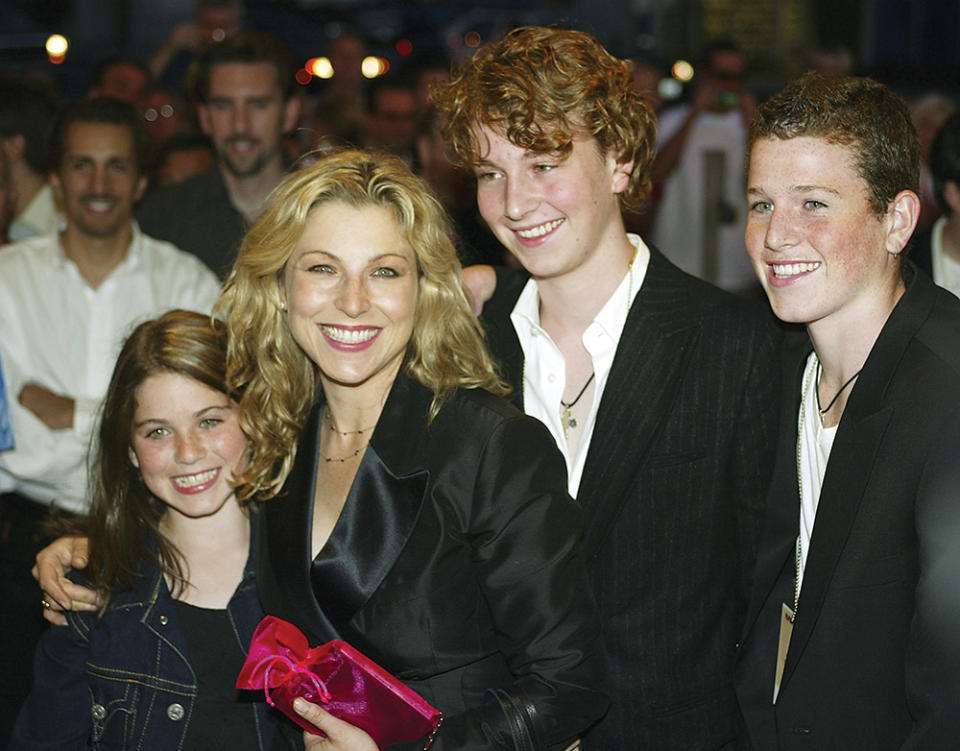 Emily, Kevin and Sean, her children with John McEnroe.