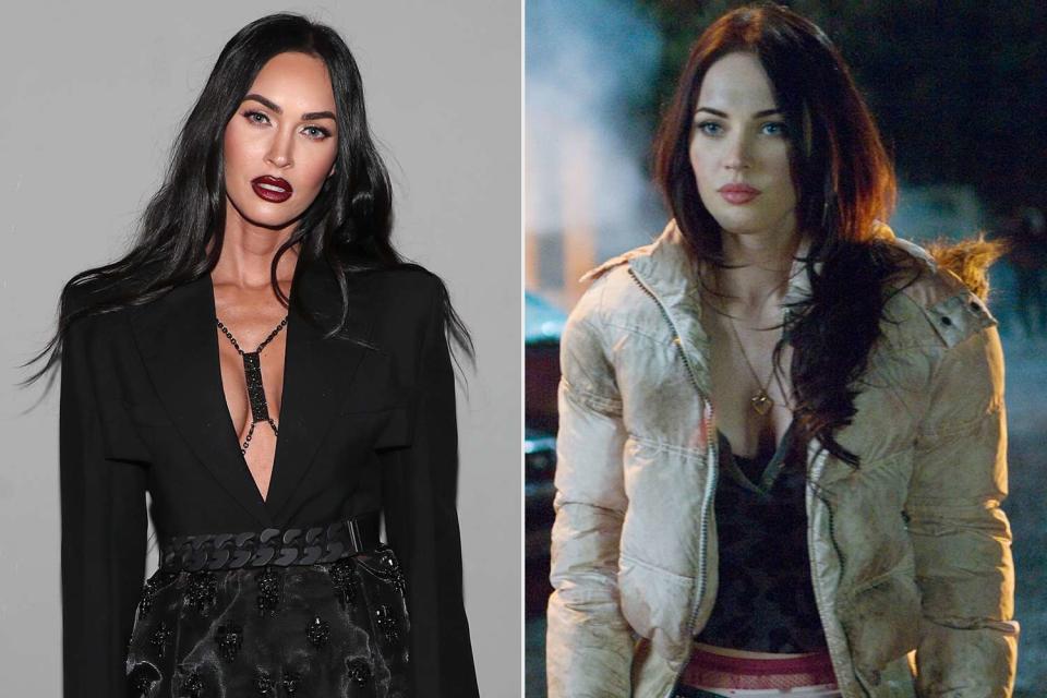 <p>Jerritt Clark/Getty;Everett Collection</p> Megan Fox as Jennifer Check in "Jennifer