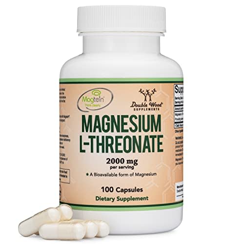 Magnesium L Threonate Capsules (Magtein) – High Absorption Supplement – Bioavailable Form for H…