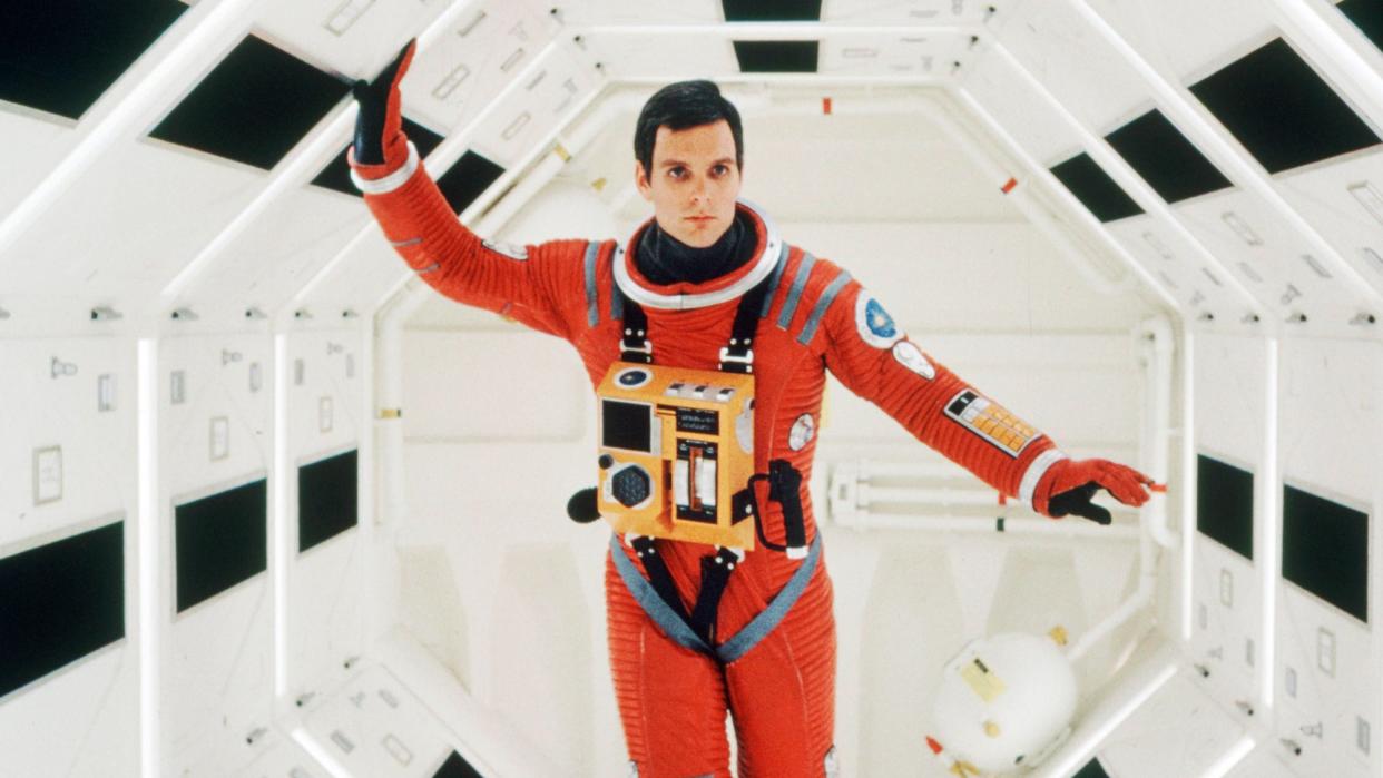 Keir Dullea walks through space ship in 2001: A Space Odyssey. 