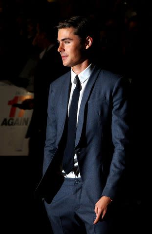 <p>Gareth Cattermole/Getty </p> Zac Efron in 2009 premiering '17 Again'