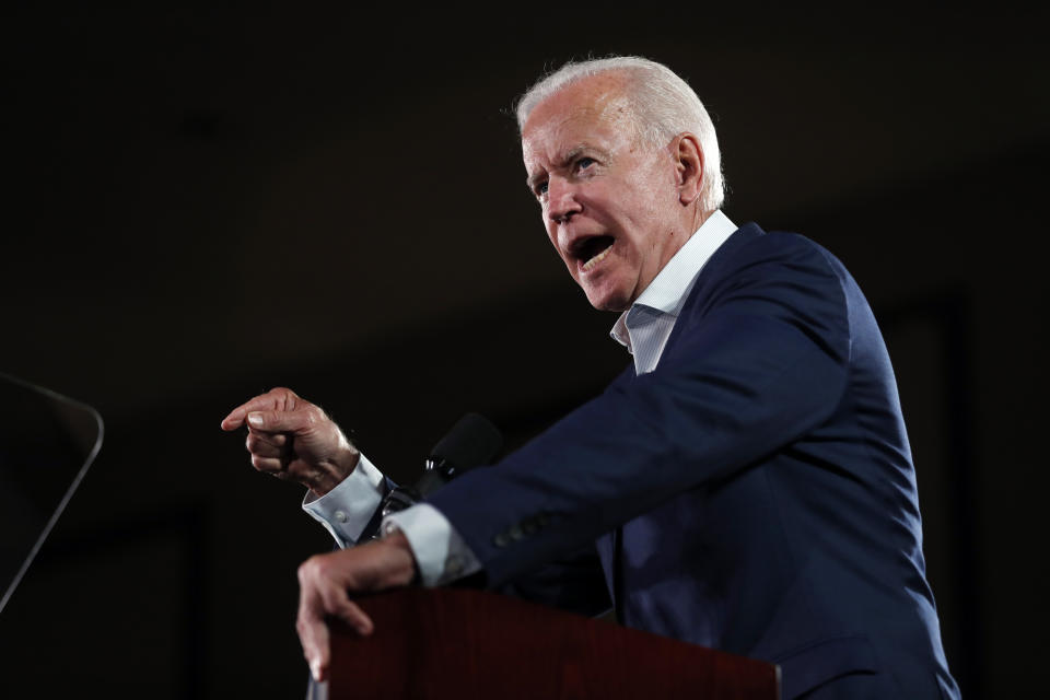 Former Vice President Joe Biden speaks during a campaign rally for Sen. Claire McCaskill, D-Mo., in October. (Photo: Jeff Roberson/AP)