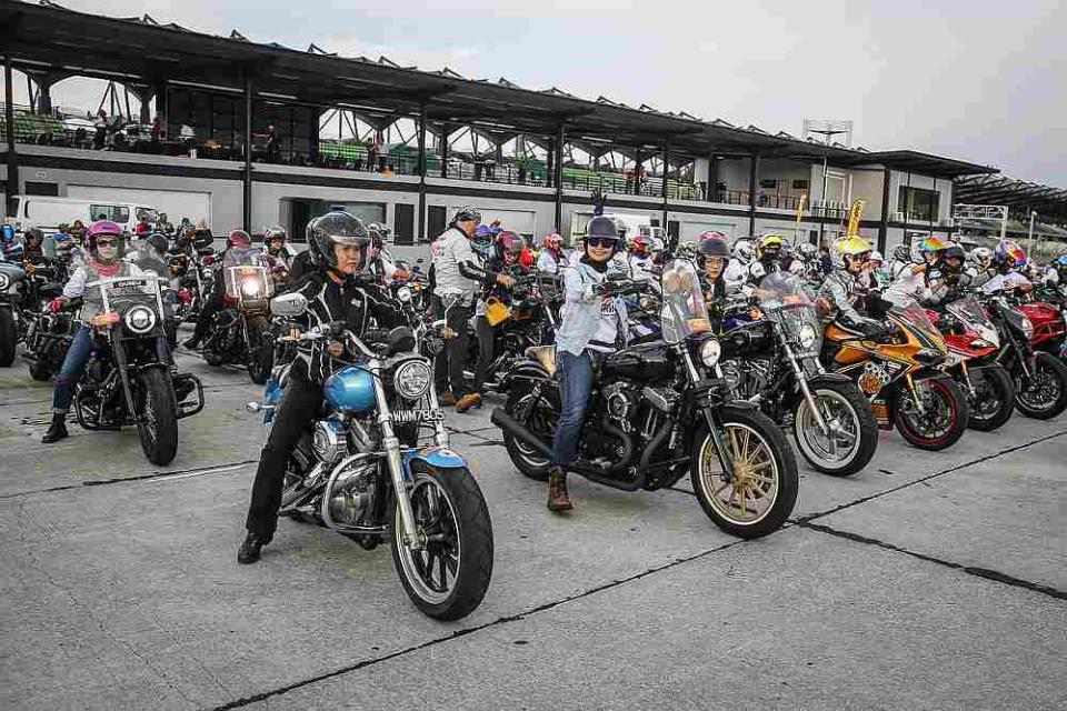 150 women bikers took part in the convoy parade to mark the end of the Ripple Relay Malaysia 2019. — Picture by Yusof Mat Isa