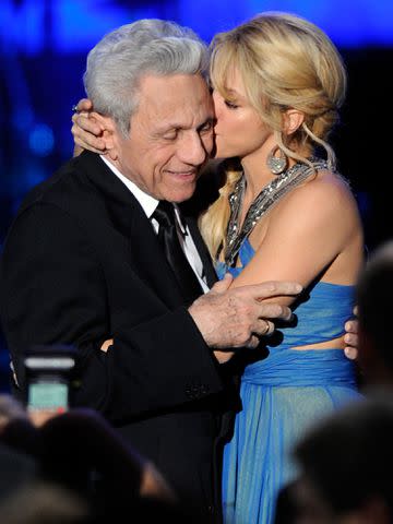 <p>Ethan Miller/Getty</p> Shakira with her dad William Mebarak Chadid during the 2011 Latin Recording Academy's Person of the Year honoring Shakira in November 2011 in Las Vegas, Nevada.