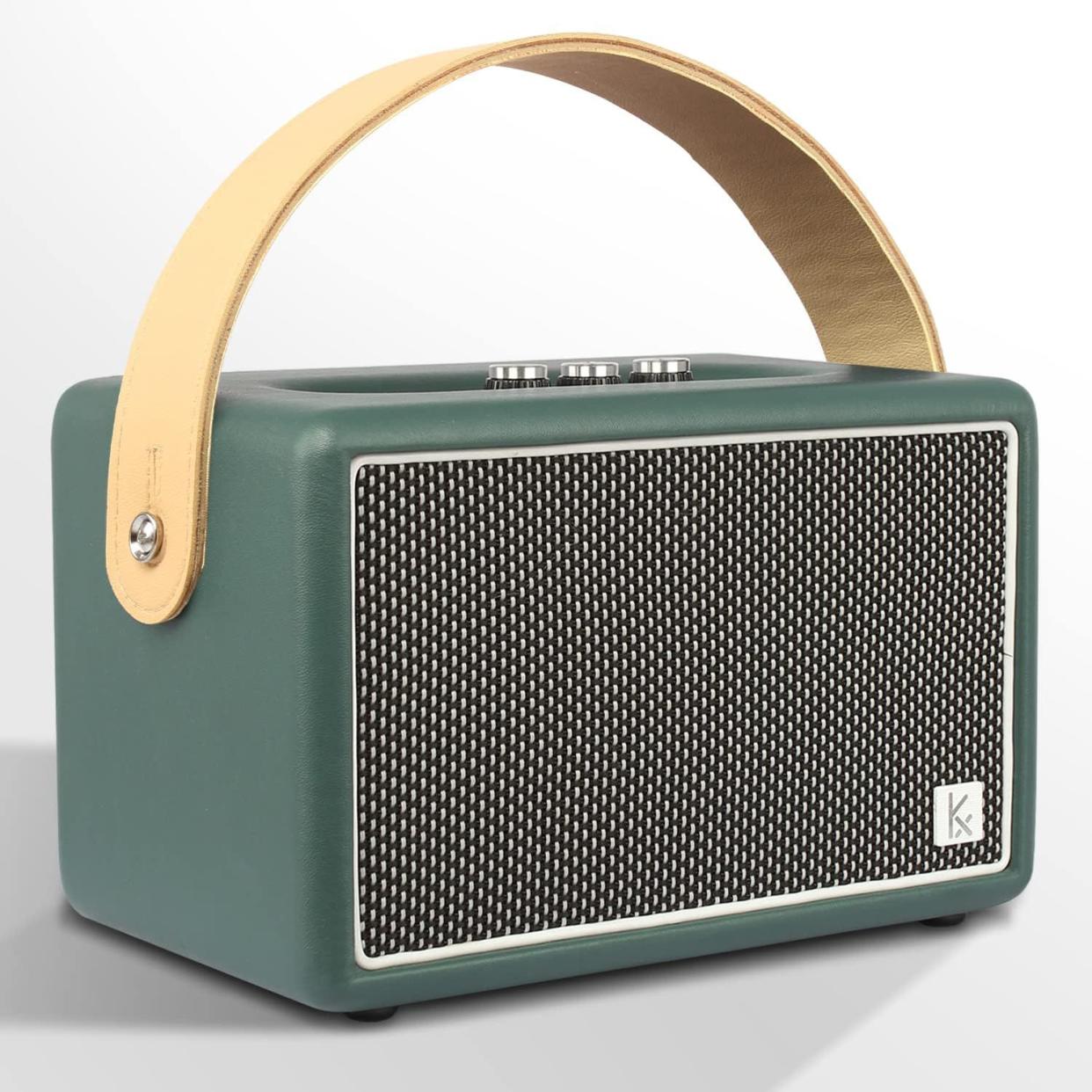 Konex Vintage Bluetooth Speaker, Green