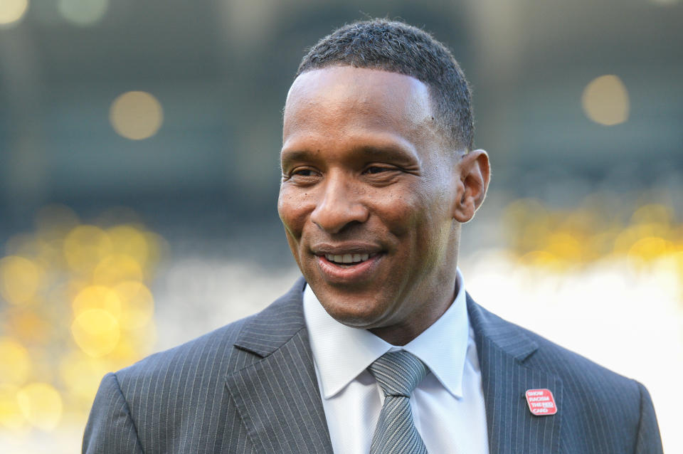 Shaka Hislop collapsed before the match at the Rose Bowl on Sunday night while live on ESPN