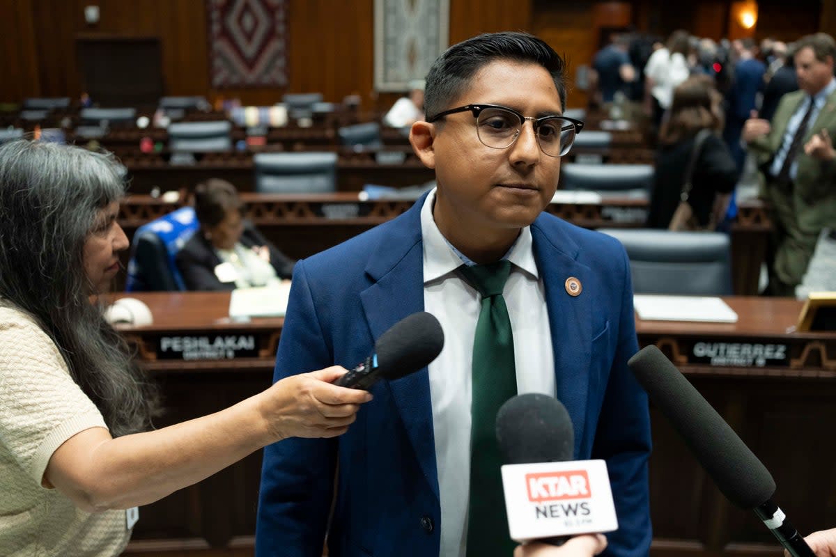 Arizona State Representative and Assistant Minority Leader Oscar De Los Santos is part of a younger generation of Latino Democratic elected officials in Arizona. He is hoping that Harris’s campaign helps Democrats flip the state legislature (Getty Images)