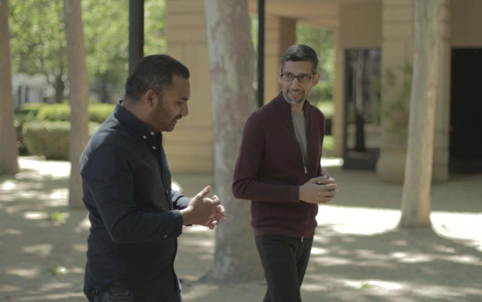 Rajan with Google CEO Sundar Pichai - BBC