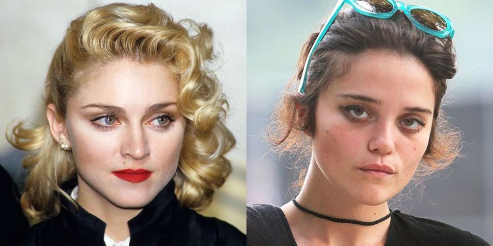 <p>The Queen of Pop and up-and-coming artist Sky Ferreira owe it to their short, sleek jawline for looking so similar. They have pretty similar brows, too.</p>