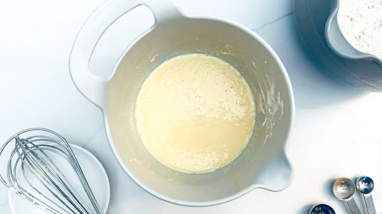 batter in mixing bowl