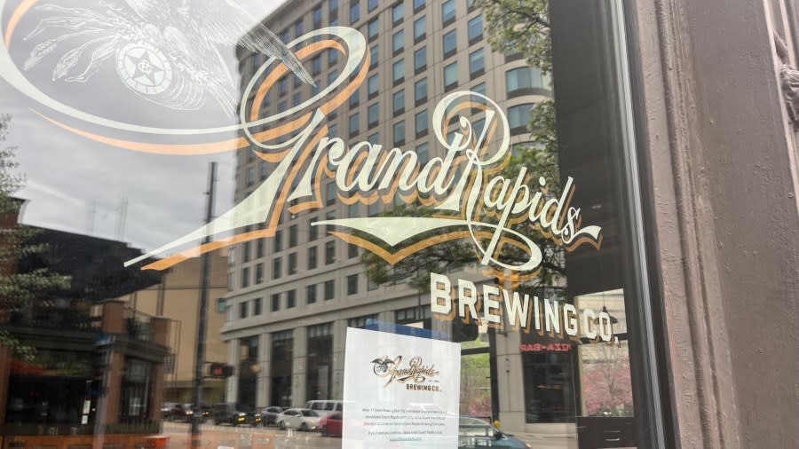 The Grand Rapids Brewing Co.'s former site downtown. (April 18, 2024)