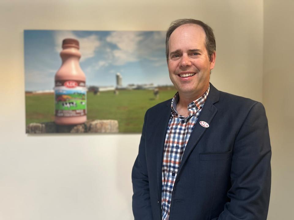 Chad Mann, the CEO of Amalgamated Dairies Ltd., says the dairy market on P.E.I. is 'very healthy and very vibrant.' (Nicola MacLeod/CBC)