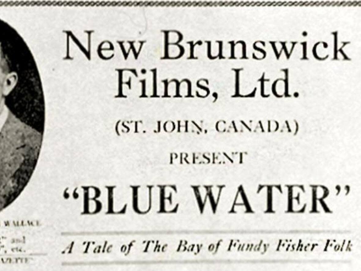 An industry advertisement announcing the soon-to-be released silent movie Blue Water, which was filmed in Saint John in 1922.  (normashearer.com - image credit)
