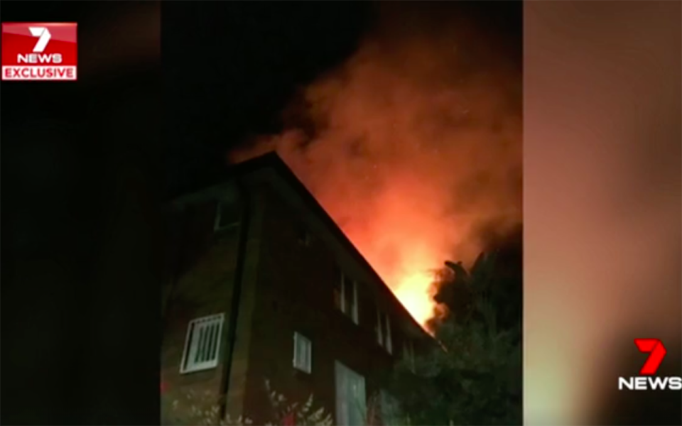 A man’s body has been found following a unit fire in the Sydney suburb of Newtown. Source: 7 News