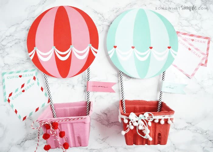 valentines day box ideas hot air balloon