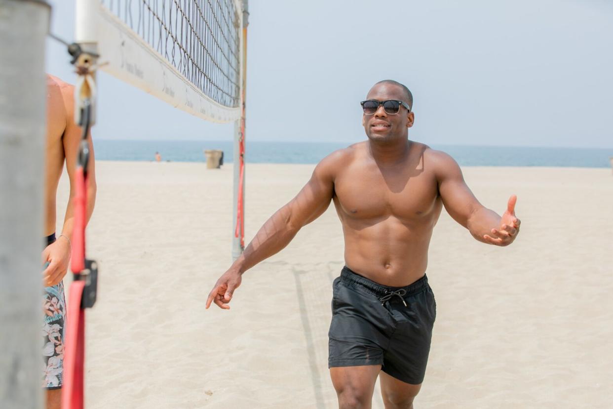 man on beach in Brazil