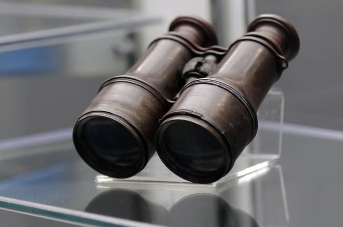 Artifacts recovered from the wreck site of the RMS Titanic are on display at the Intrepid Sea, Air & Space Museum before being auctioned in New York City on January 5, 2012. File Photo by John Angelillo/UPI