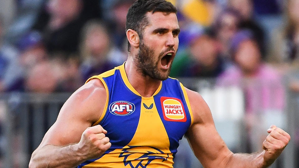 The AFL has cleared Jack Darling to return after he missed mandatory vaccination deadlines, with coach Adam Simpson refusing to be drawn on the subject. (Photo by Daniel Carson/AFL Photos via Getty Images)