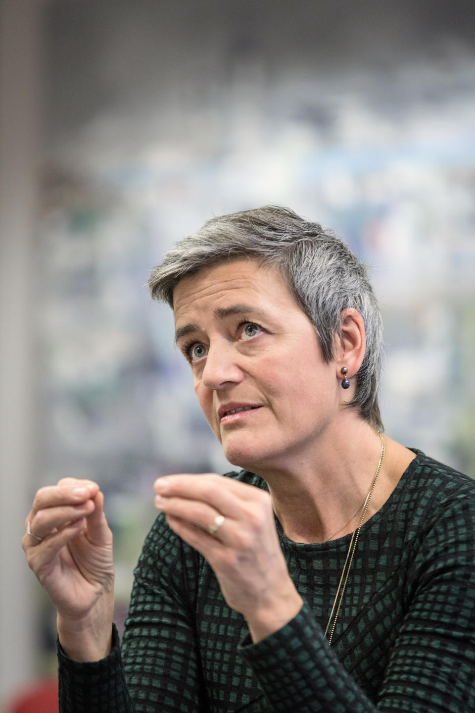 Margrethe Vestager, la comisaria de Competencia de la Unión Europea, en Bruselas, el 11 de noviembre de 2019. (Ans Brys/The New York Times)