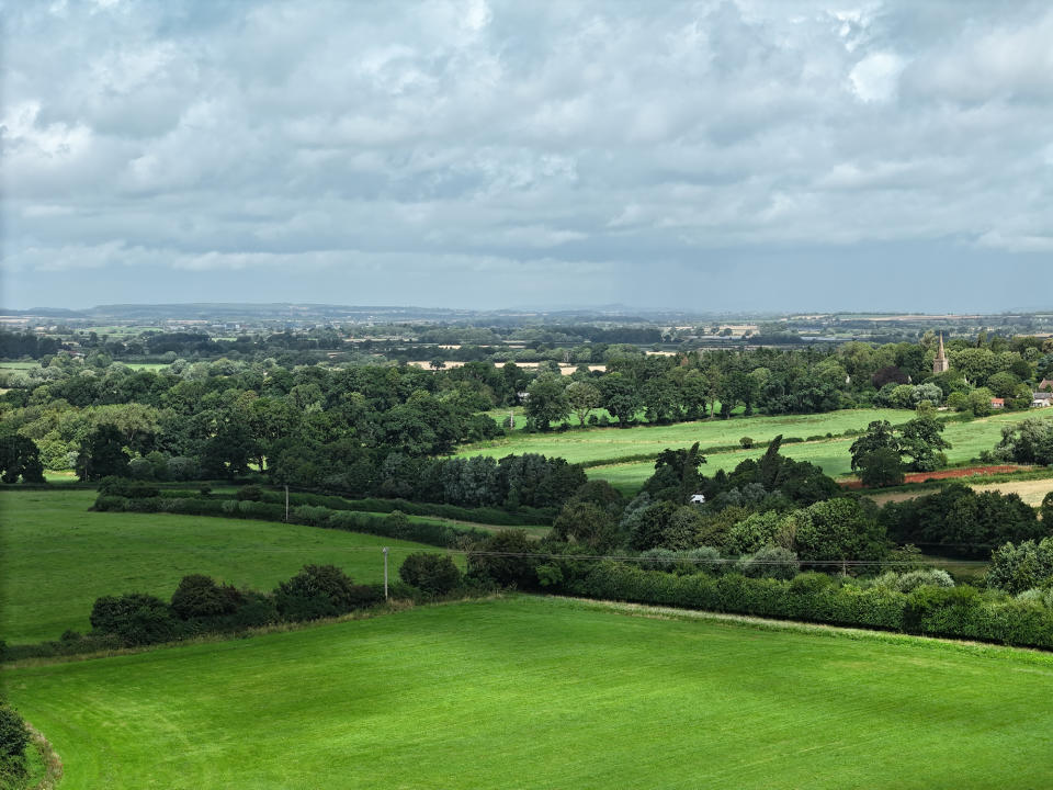 DJI Air 3 photo of a field  on a sunny day with the 70mm telephoto camera