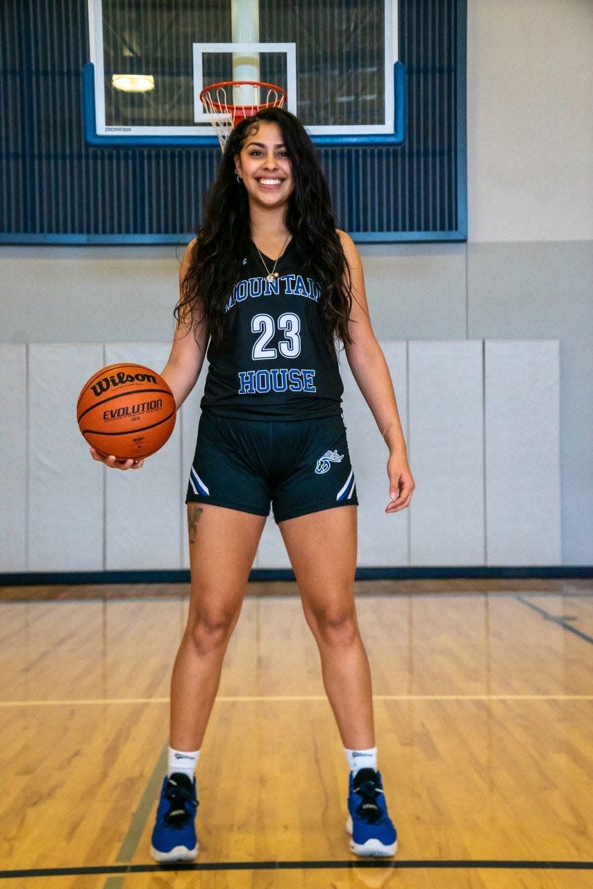 Cayla Harang of Mountain House girls basketball poses for a photo during the 2022-23 season.