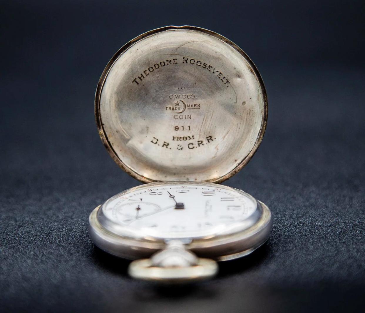 <span>The watch reportedly traveled thousands of miles with Roosevelt, who took it on trips across the world during his presidency.</span><span>Photograph: Jason Wickersty/NPS</span>