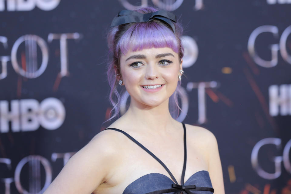 Maisie Williams arrives for the premiere of the final season of 