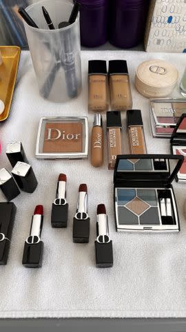 <p>Daniel Martin</p> Martin's kit for Wong's glam session.