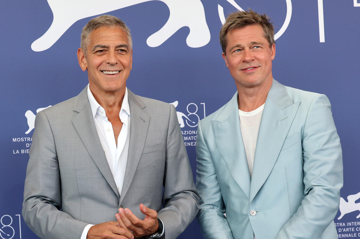 George Clooney denied that he and Brad Pitt each received  million for “Wolfs,” saying it was actually “millions and millions of dollars less”