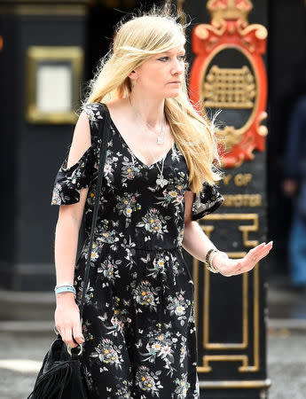 Charlie Gard's mother Connie Yates arrives at the High Court for a hearing on her son's end of life care, in London, Britain July 26, 2017. REUTERS/Hannah McKay