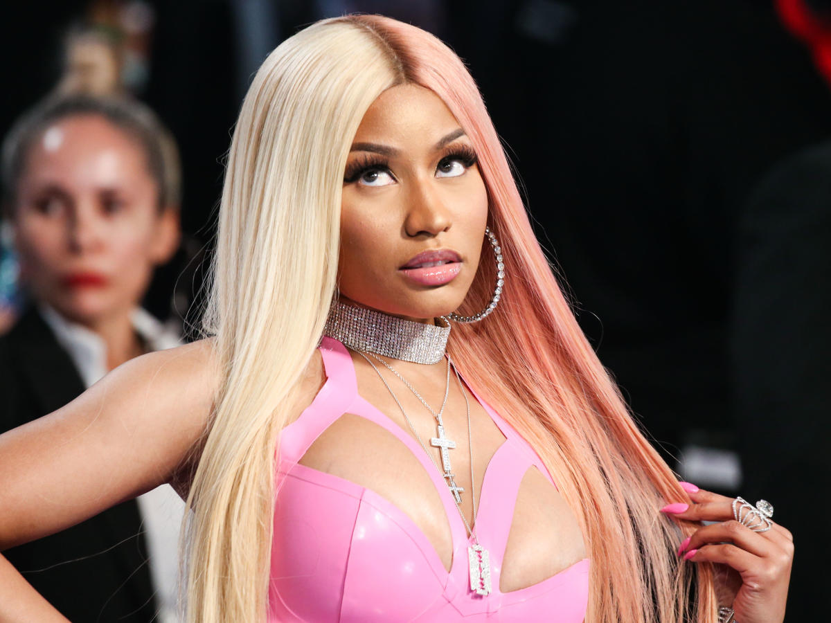 Nicki Minaj Embraces Autumnal Colors With Skims x Fendi Bra