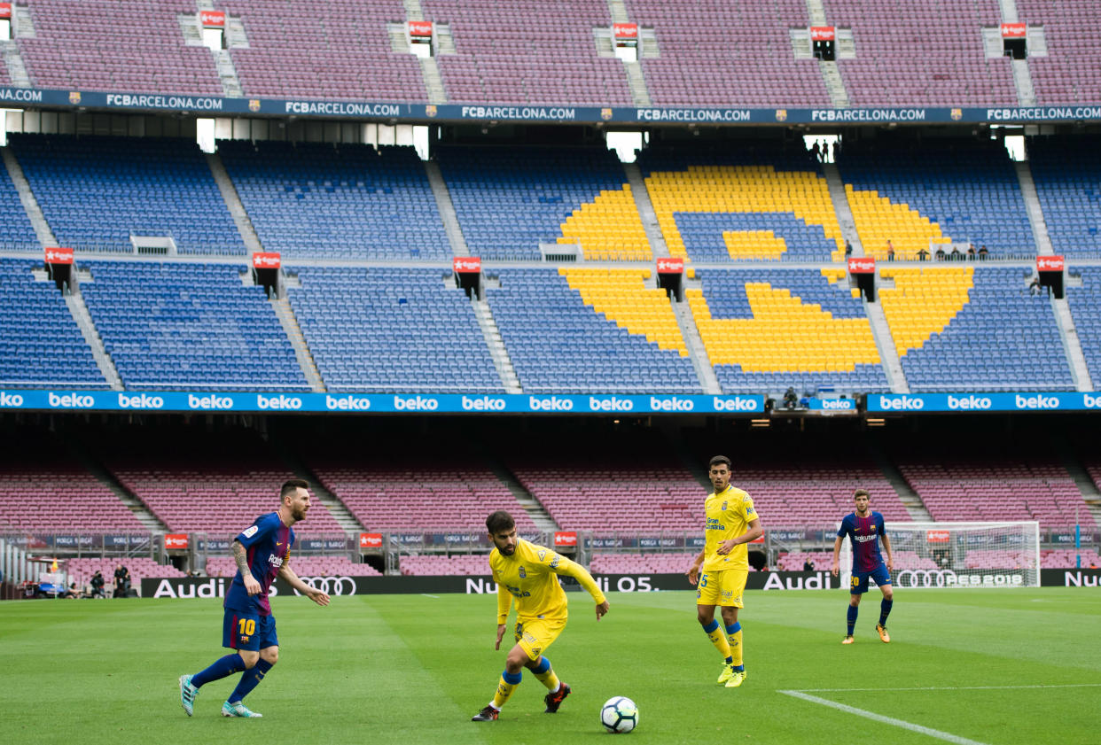 Barcelona and Las Palmas played in an empty Camp Nou. (Getty Images)