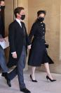 <p>Princess Beatrice and her husband Edoardo Mapelli Mozzi arrive at the chapel. </p>