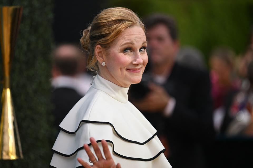 La maravillosa actriz Laura Linney es una de las celebridades que quedaron embarazadas cerca de los 50 años de edad. (Photo by Robyn BECK / AFP) (Photo by ROBYN BECK/AFP via Getty Images)