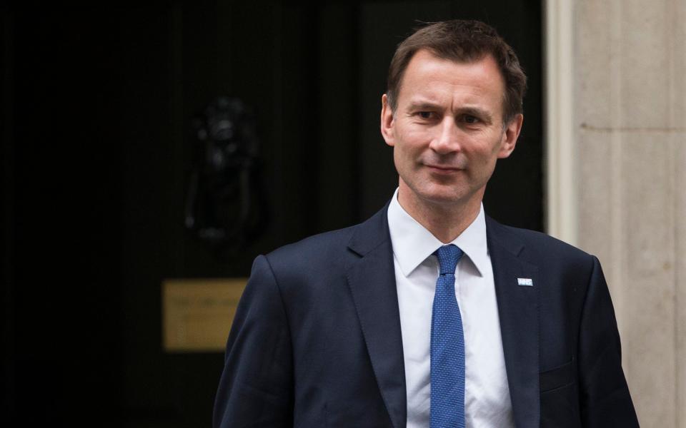 Jeremy Hunt leaves Downing Street - Credit:  Getty Images