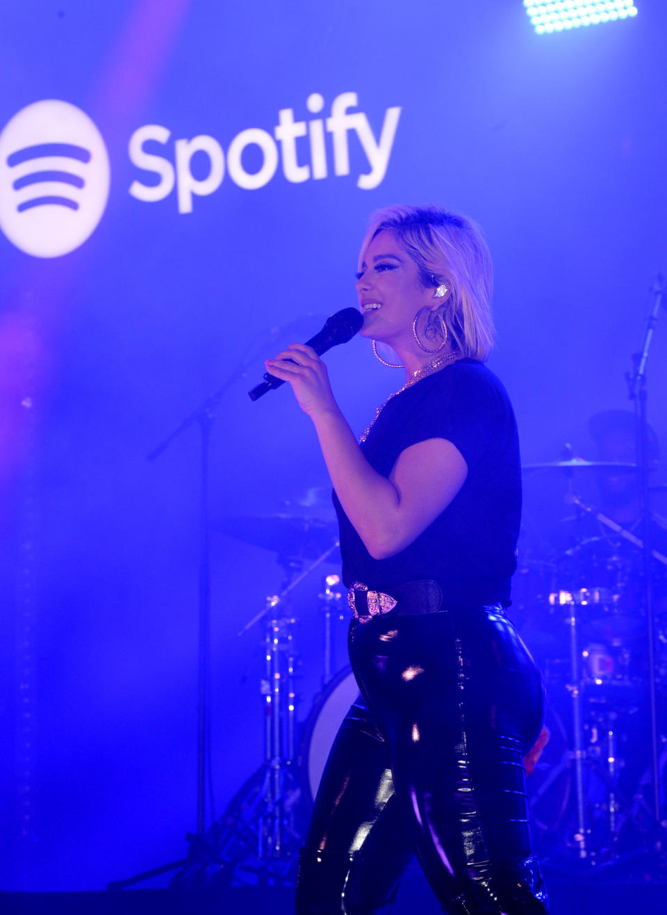 CANNES, FRANCE - JUNE 19: Bebe Rexha performs on stage as Spotify hosts an evening of music with star-studded performances during Cannes Lions 2019 at Spotify Beach on June 19, 2019 in Cannes, France. (Photo by Dave J Hogan/Getty Images for Spotify)