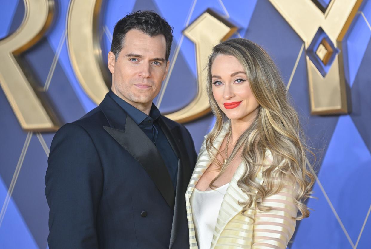 Henry Cavill and Natalie Viscuso at the world premiere of "Argylle" at the Odeon Luxe Leicester Square in London on January 24, 2024.