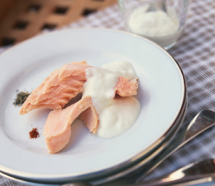 Salmón al horno con muselina