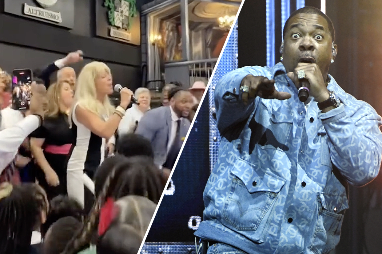 When an Atlanta teacher took the mic to perform a Busta Rhymes rap, the students and teachers went wild — and the rapper has thoughts! (Ron Clark Academy via TikTok/Getty Images) 