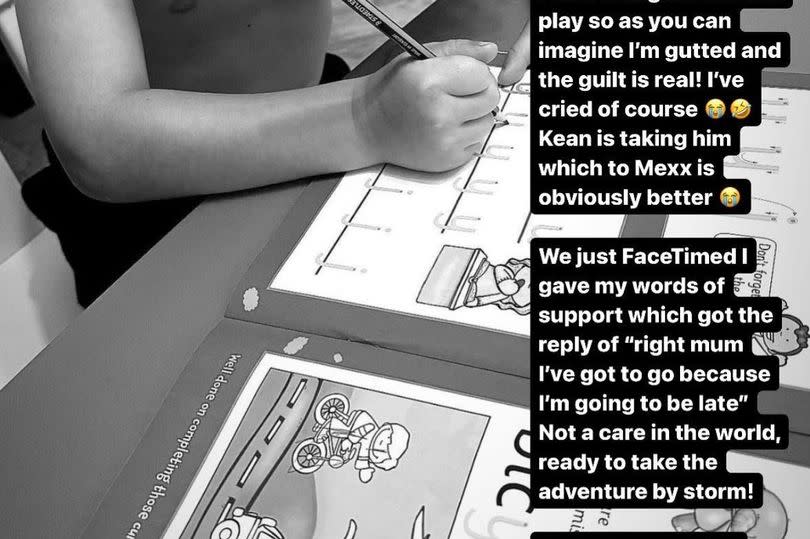 Brooke shared the message about her eldest son, Mexx, on Instagram -Credit:Brooke Vincent Instagram