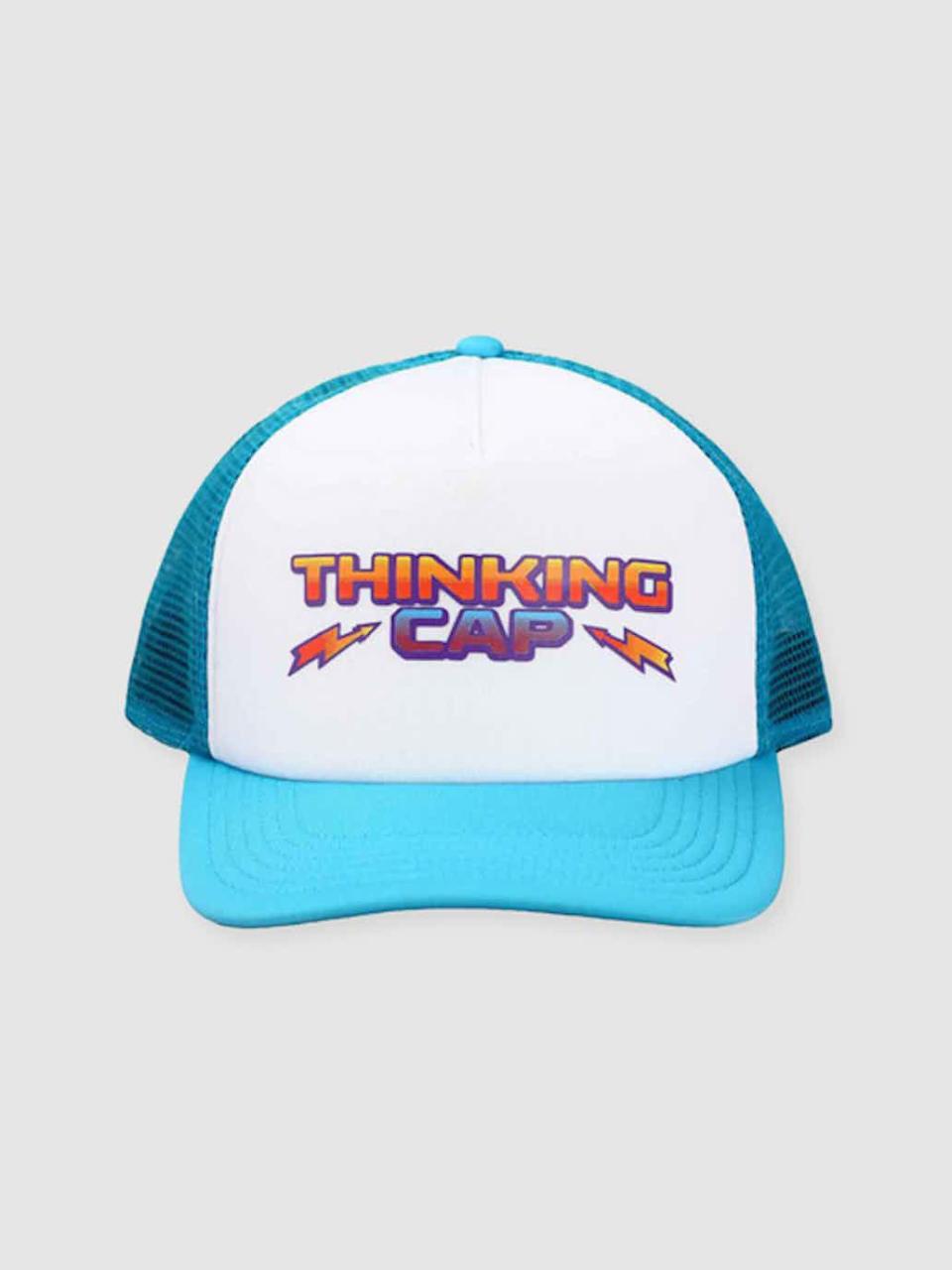 <p><a href="https://go.redirectingat.com?id=74968X1596630&url=https%3A%2F%2Fwww.netflix.shop%2Fproducts%2Fstranger-things-dustin-thinking-cap&sref=https%3A%2F%2Fwww.seventeen.com%2Fcelebrity%2Fmovies-tv%2Fg28354429%2Fdiy-stranger-things-halloween-costumes%2F" rel="nofollow noopener" target="_blank" data-ylk="slk:Shop Now;elm:context_link;itc:0;sec:content-canvas" class="link ">Shop Now</a></p><p>Stranger Things Dustin Thinking Cap</p><p>$20.00</p><p>netflix.shop</p>