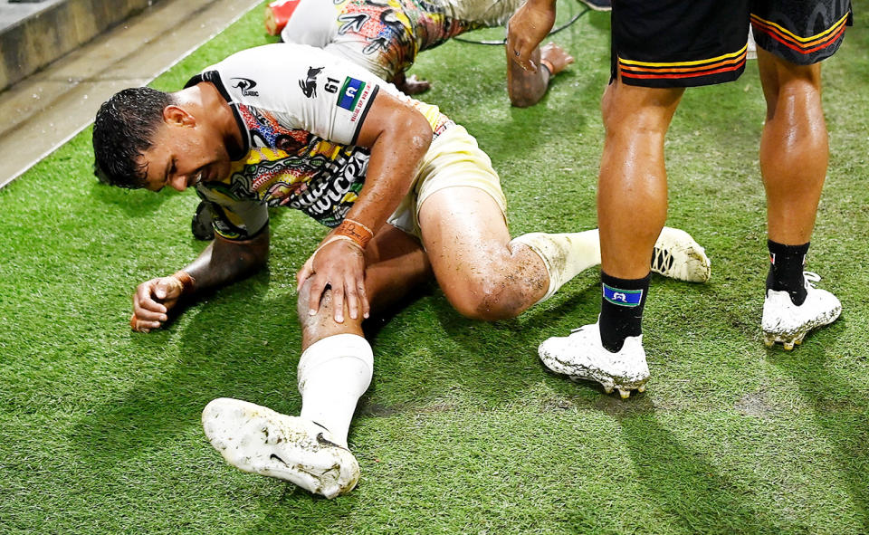 Latrell Mitchell, pictured here during the NRL All-Stars game.