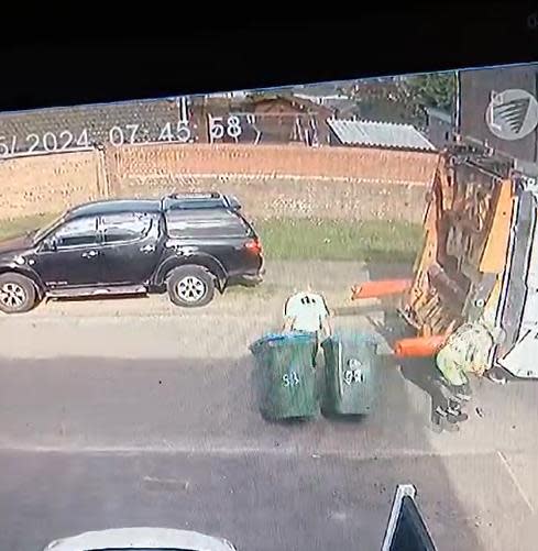 Daily Echo: Bins being collected at Bramley Close after seven weeks